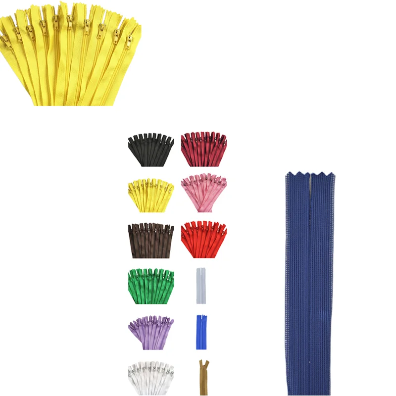 

High Quality Nylon Tape Zip Coil Zippers Tailor Sewer Craft 12 Inch 30 cm Crafter's DIY Accessories for Sewing Clothing 10 Pcs