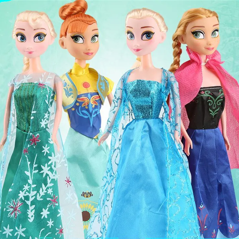 Disney Frozen Cartoon Dolls Snow Queen Anna Elsa Princess Character Action Model Toys Children Girls Birthday Gift Toys
