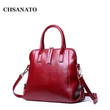 CHSANATO осень зима высокое качество из натуральной коровьей кожи для женщин сумка большая емкость Tote известный бренд Bolsa Feminina