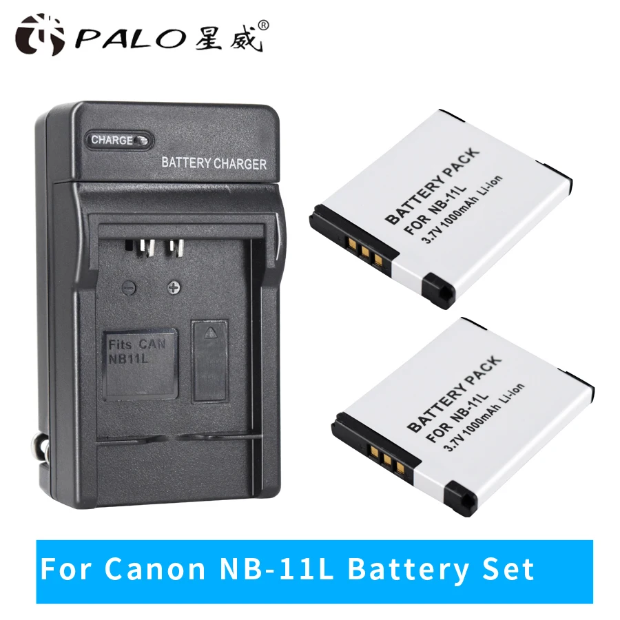 

2Pcs NB-11L NB 11L NB11L NB-11LH Battery + Charger For Canon A2600 A3500 A4000IS IXUS 125 132 140 240 245 265 155 HS