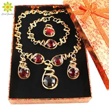 Изысканные африканские бусы Ювелирные наборы кристалл ожерелье, набор в нигерийском стиле аксессуары для свадьбы свадебный воротник костюм Ювелирные наборы+ подарочные коробки