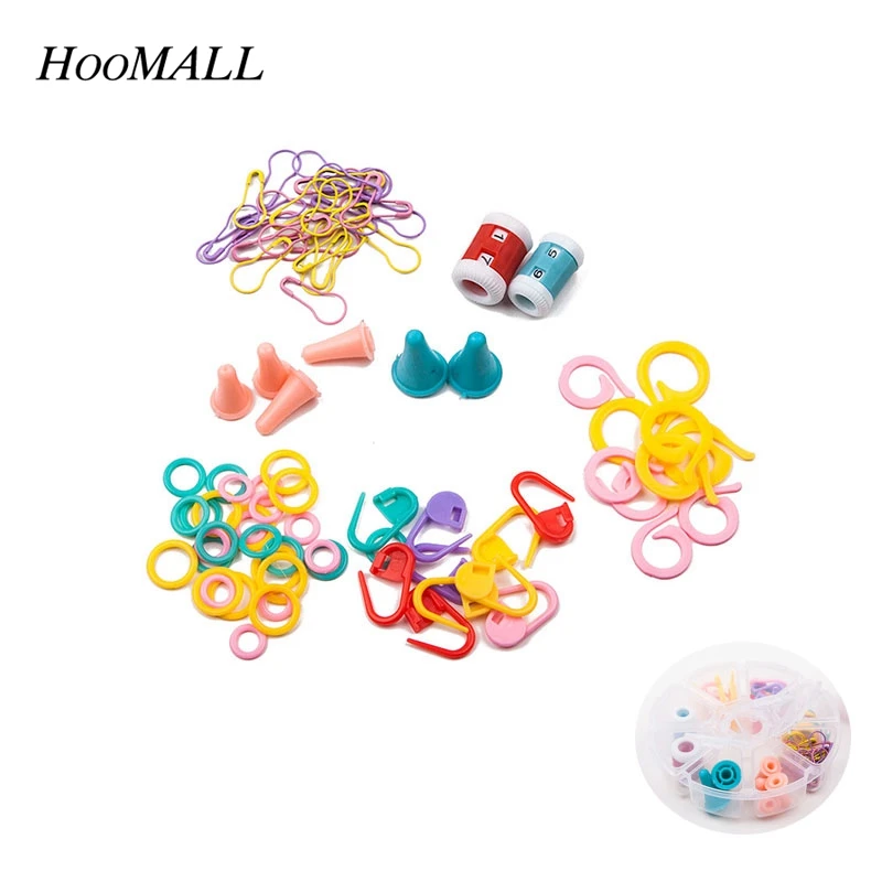 

Hoomall Brand 1Set Crochet Hooks Plastic Markers Holder Counter Markers Needlework Tool Knitting Tools Set Kit W/Box
