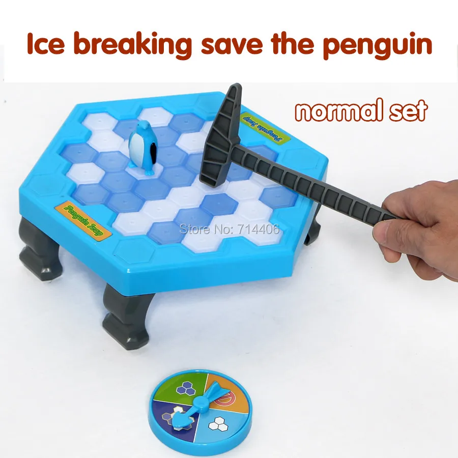 Penguin Ice Breaking Puzzle Table Games Balance Ice Cubes Knock ice block wall Interactive parent child