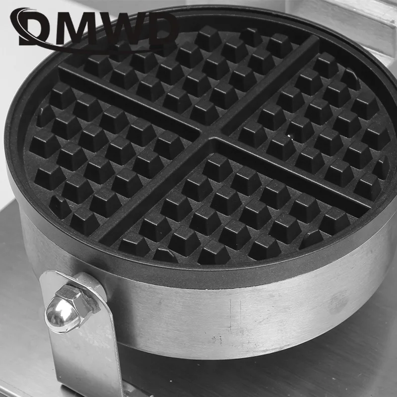 DMWD Коммерческая электрическая печь из нержавеющей стали для яиц, кексов, кексов, вафельница, машина для выпечки кексов, антипригарная 1000 Вт 220 В