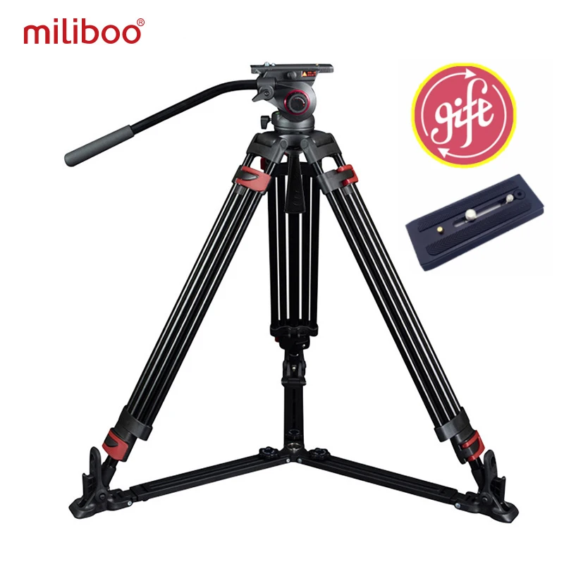 Miliboo MTT609A Профессиональный сверхмощный гидравлический штатив с шаровой головкой