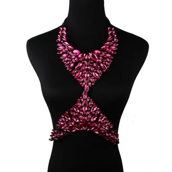 

DiLiCa Gorgeous Crystal Cross Chain Jewelry for Women Fashion Cross Jewelry Vintage Statement Necklace Bijoux de corps
