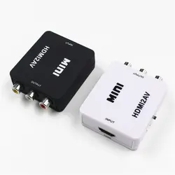 10 шт. 1080 P Mini HDMI к VGA RCA AV композитный адаптер конвертер с 3,5 мм аудио кабель VGA2AV/CVBS + аудио к ПК HDTV конвертер