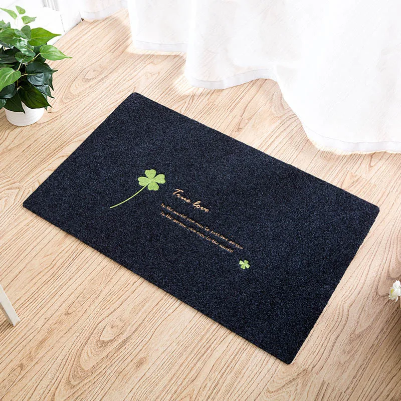 

'The Best' Entrance Door Mat Four leaves Clover Pattern Water Absorption Kitchen Bathroom Carpets Anti-slip Mat 889