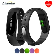 ID101 Bluetooth Smart Браслет oled-смарт сердечного ритма Мониторы Фитнес трекер музыка Управление смарт-браслет ID107 обновлен