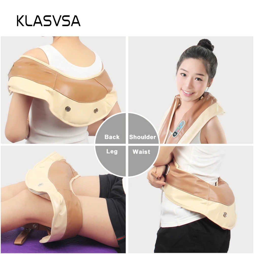 KLASVSA الكهربائية الكتف يطرق مدلك الرقبة الخصر عودة يهتز تدليك عنق الرحم الرعاية الصحية الألم الإغاثة الاسترخاء