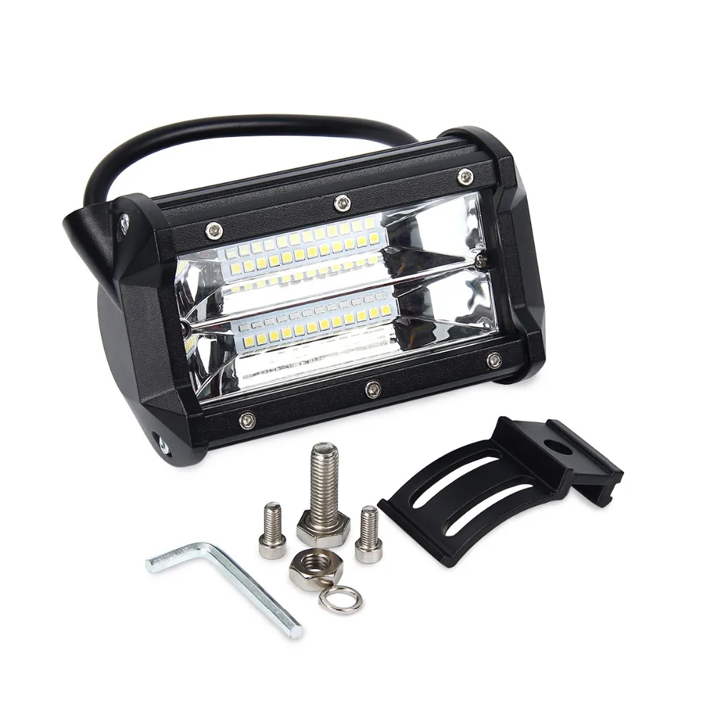 

1pcs 5INCH 10800LM 72W LED Light Bar Offroad Truck Trailer 4WD SUV ATV Off Road Spot Worklight