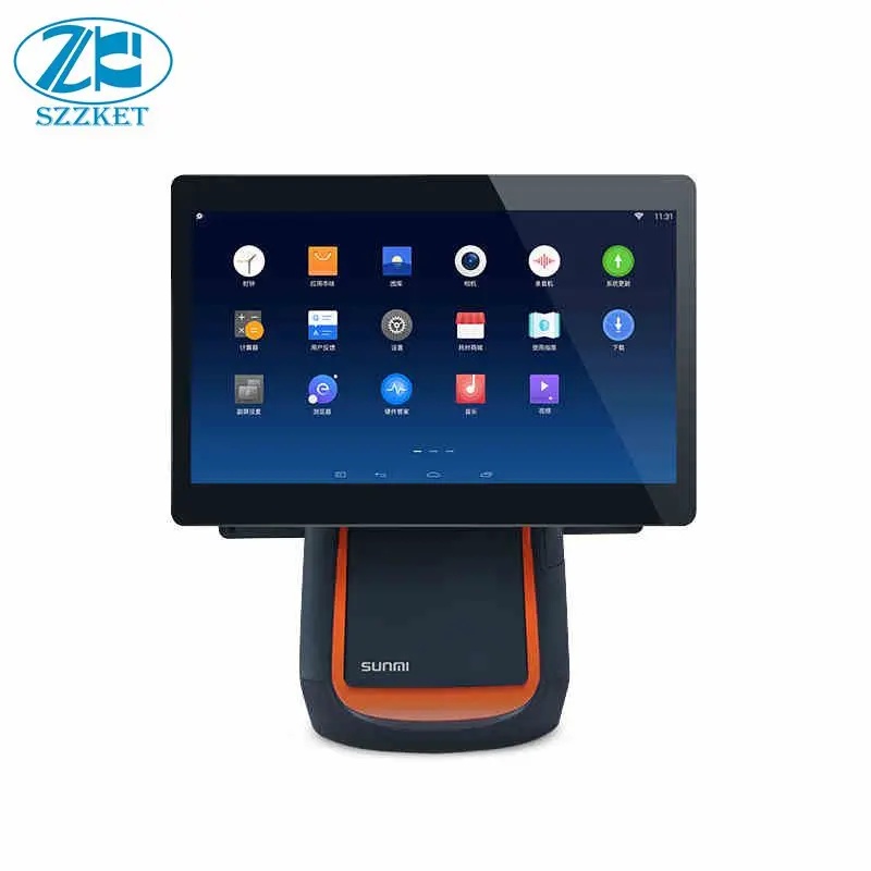 

Smart cashier collection one machine, single and double screen touch screen universal cash register system, take-away printer