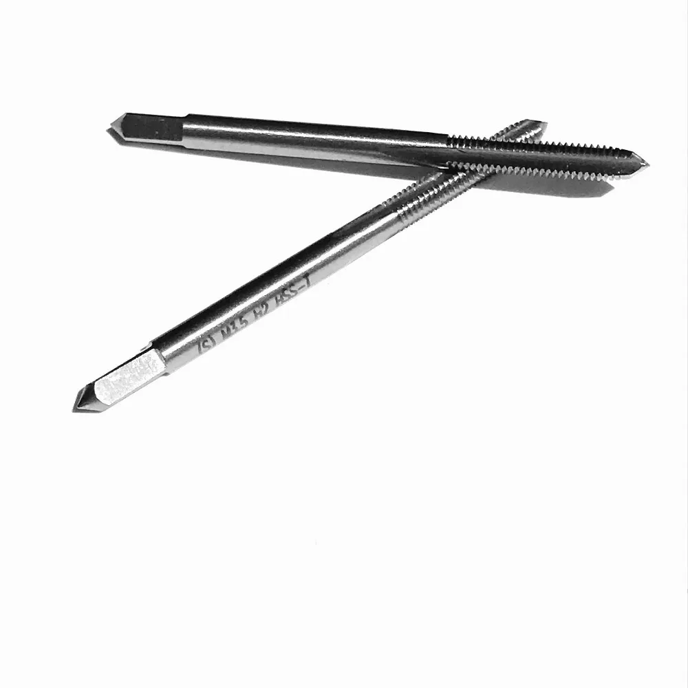

Free shipping 2PCS HSS 6542 made M2-M6 left hand Machine straight flute standard taps for threading steel iron aluminum
