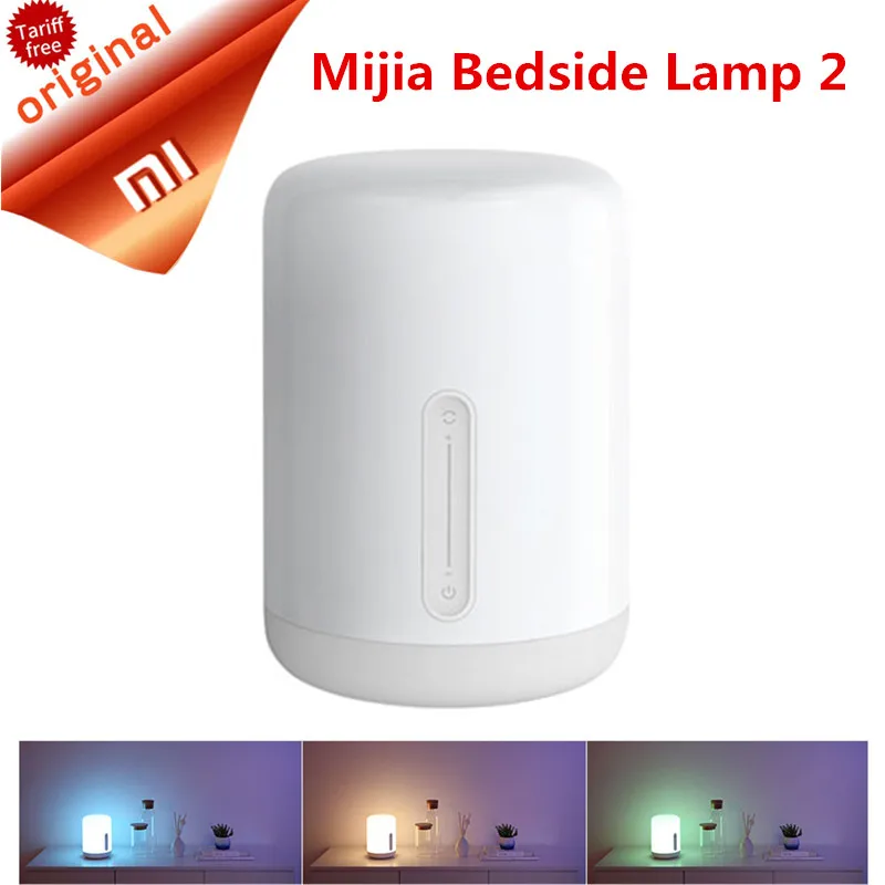 

New Original Xiaomi Mi Bedside Lamp 2 Bluetooth Light WiFi Touch Control Panel Colors Changing for Xiaoai Mijia Lamp Apple Siri