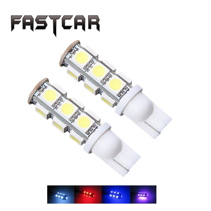 100 шт. Супер Яркий T10 5050 194 168 W5W 13 SMD Светодиодные Лампы Auto Lighting Парковка Чтение