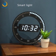 31 см, супер люминесцентные настольные часы для гостиной, цифровой электронный умный светильник, будильник, светодиодный, простые настенные часы