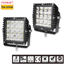 VISORAK Super LED Vigas 5 Polegada 80 W Inundação LEVOU Barra de Luz de Combinação Barcos Offroad 4×4 4WD ATV SUV Truck 12 v 24 v CONDUZIU a Luz do Trabalho Bar