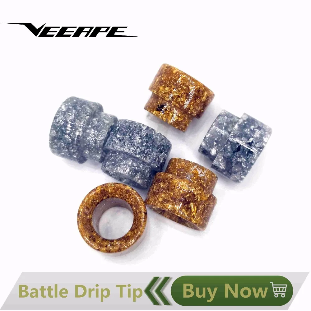 

Veeape Epoxy Resin 810 Battle Drip Tip Wide Bore for kennedy 24/for Goon 528 V1.5 Tank Atomizer E Cigarettes Mouthpieces 2pcs