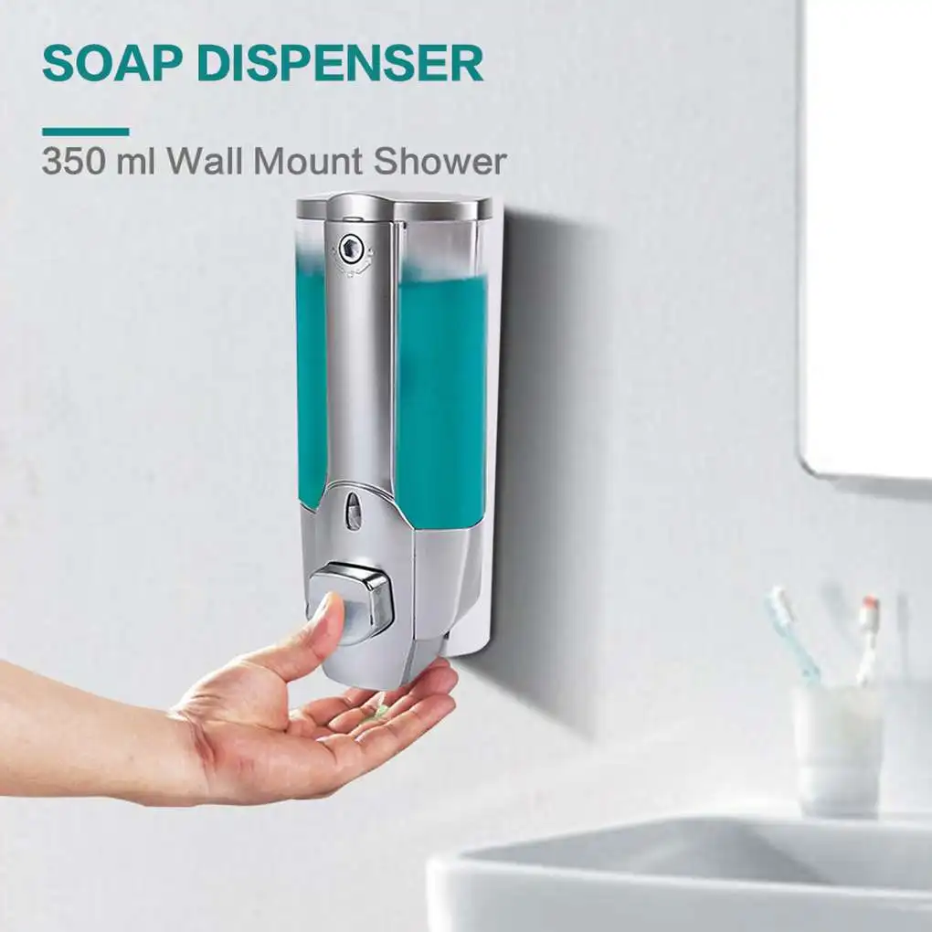 NEW Single Double Head Liquid Soap Dispenser Wall mounted Bathroom