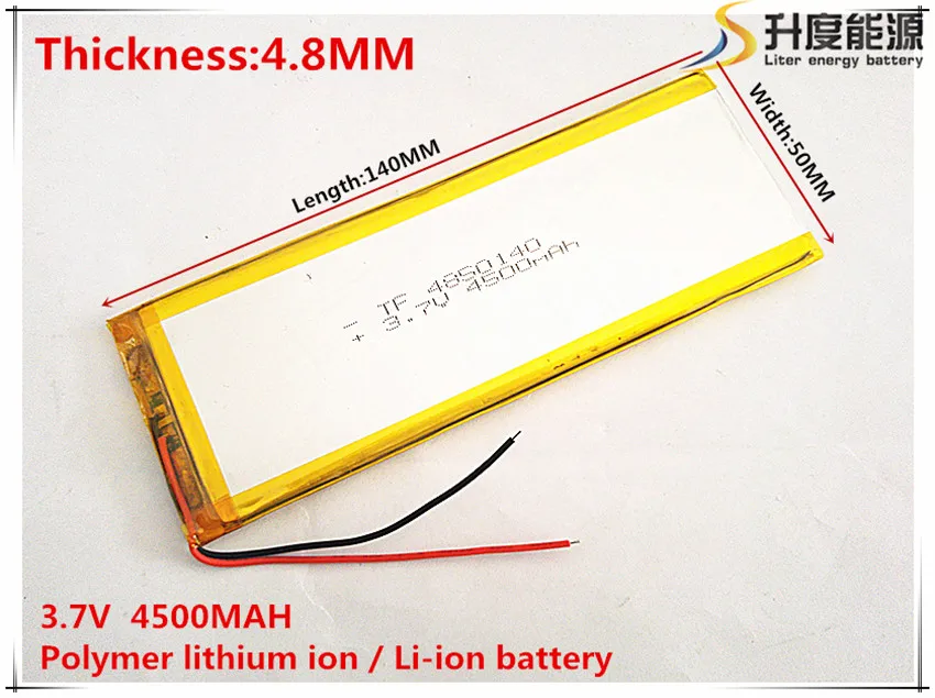 

3.7V 4500mAh 4850140 Lithium Polymer Li-Po li ion Rechargeable Battery cells For Mp3 MP4 MP5 GPS mobile tablet battery