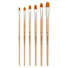 Краски инструмент 6 шт. масляная краска кисти разного размера нейлоновые кисти для волос для красочной воды краски ing R20