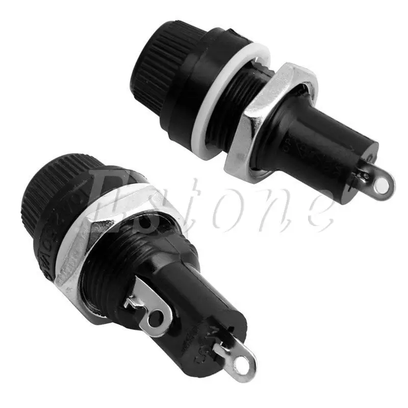 

Screw Cap Fuse Holder Chassis Panel Mount For 5x20mm Glass Tube Fuse Case 10A