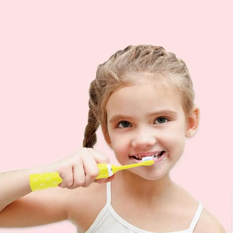 

Acoustic Wave Electric Toothbrush Cartoon Chid Kids Tooth Brush Dental Cleaning Oral Care Hygiene Electric Toothbrush Yellow