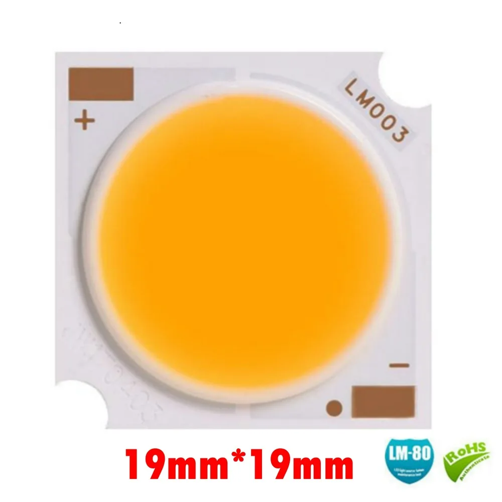 

6PCS 19MM COB 16C2B 48V-54.4 170MA-400MA 21W RA CRI 80 High power lamp beads piezas brillante led watts lente blanco perlas