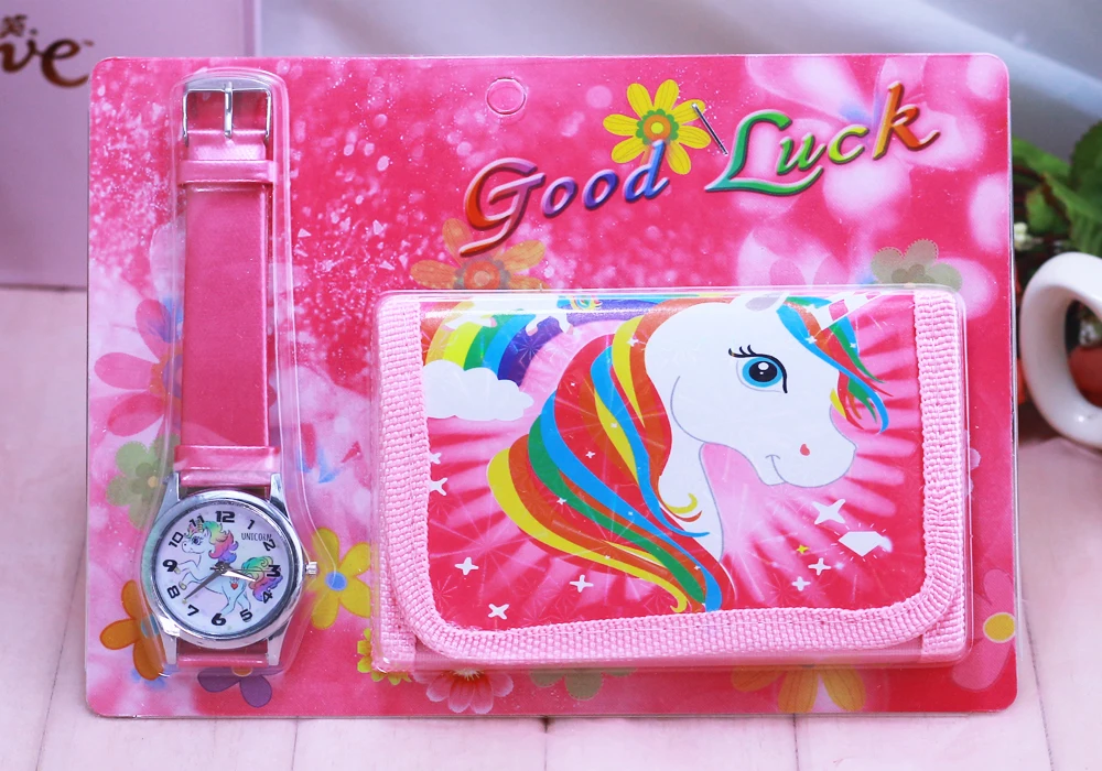 Детские часы Unicorn детские цифровые кошелек для девочек с милым единорогом