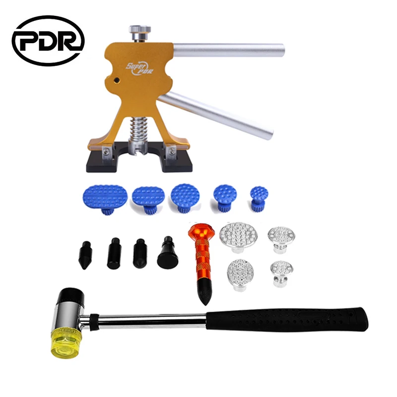 

PDR Tools DIY Car Dent Repair Tools Car Body Repair Kit Tool To Remove Dent New Design Dent Lifter Aluminum Tabs Hammer Tool Set