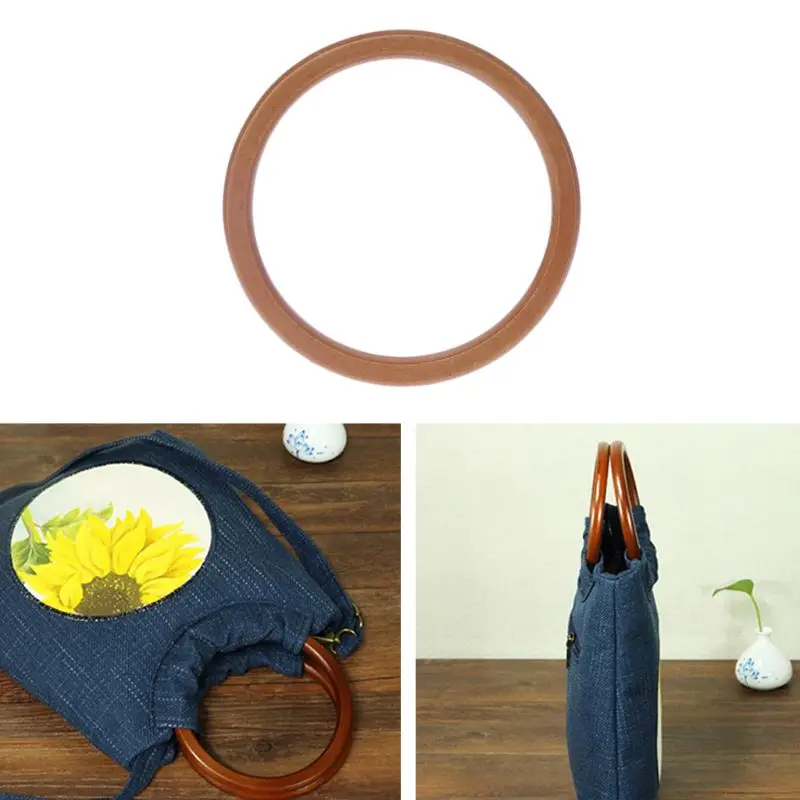 1 шт. модные уникальные деревянные круглые ручки Замена для DIY сумки кошелек ручка хозяйственная сумка