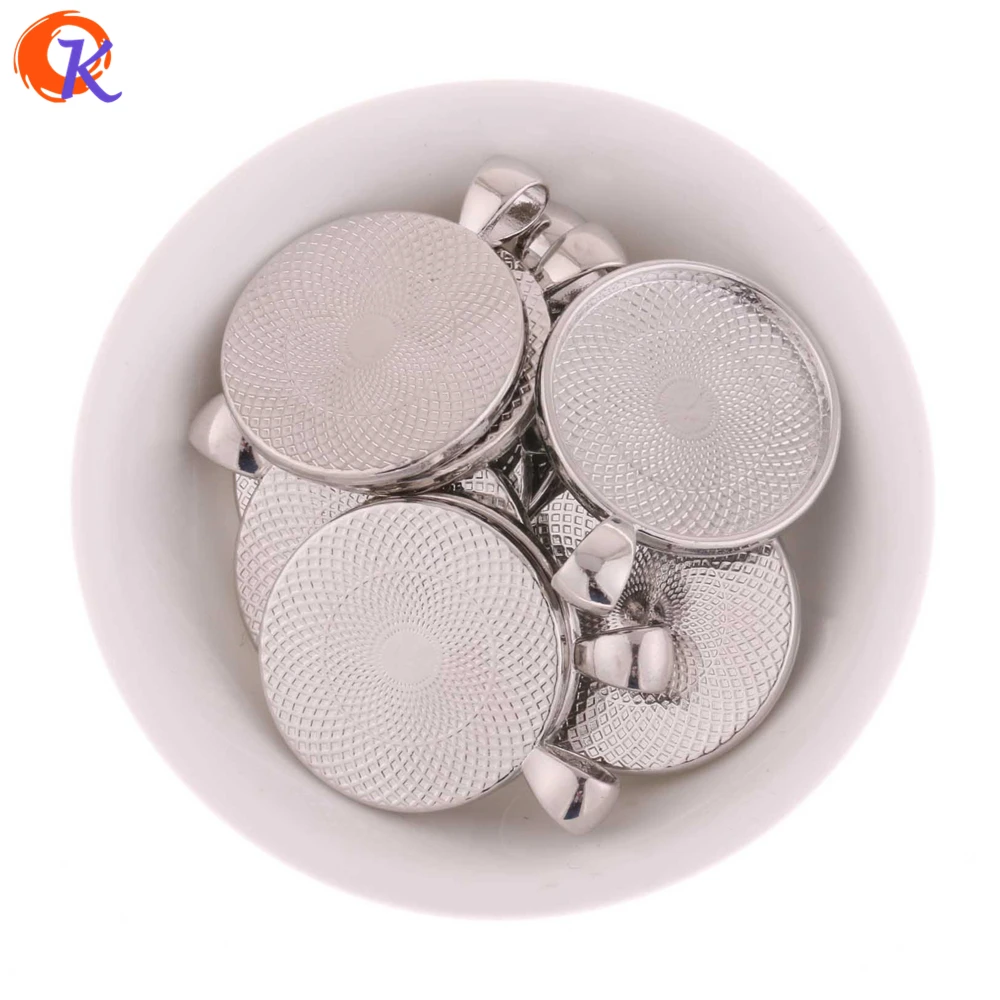 Cordial Design 50Pcs/Lot 25MM Alloy Round Pendant Silver Plate DIY Image Holder Jewelry Findings Tray|diy pendant|pendant silverround pendant |
