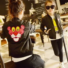2016 spring female child the back embroidered black casual outerwear fashion design small short jacket
