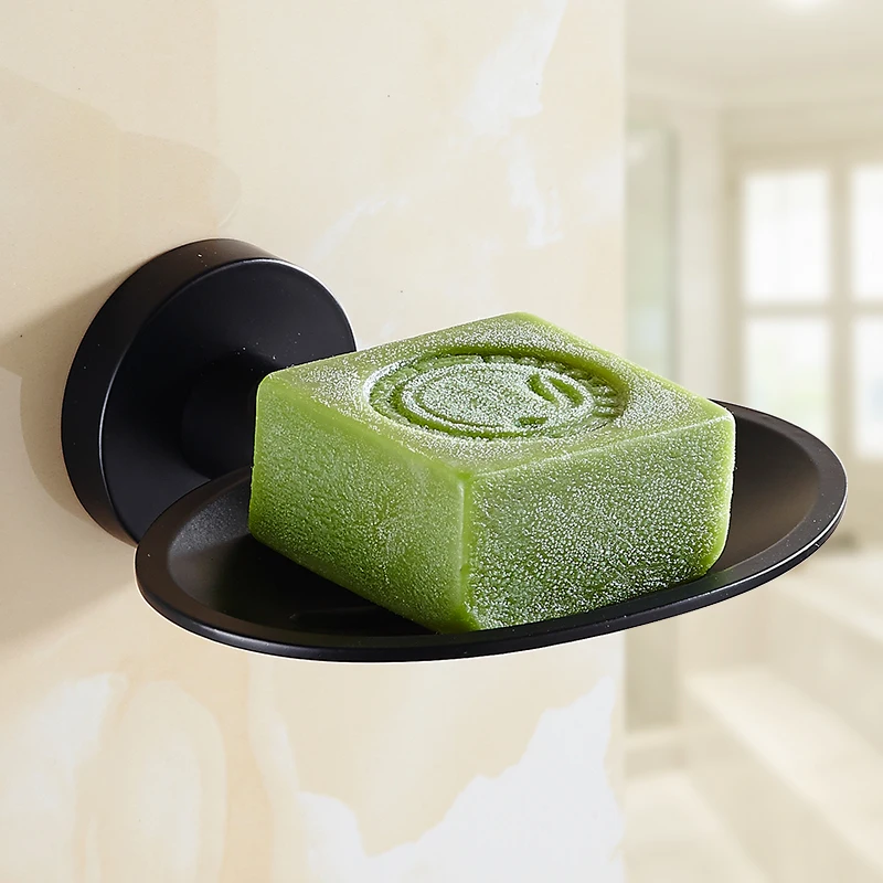 Vidric Bathroom Accessories 304 Stainless Steel Black Paint Soap Dishes