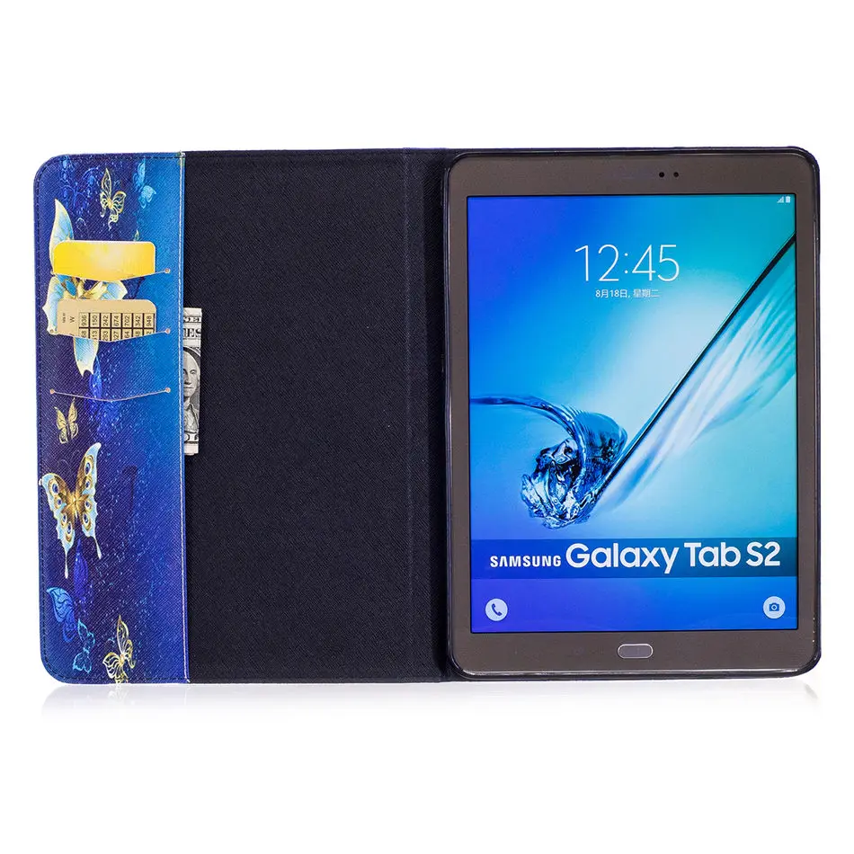 SM T815 чехол с рисунком панды для Samsung Galaxy Tab S2 9 7 T810 T813 T819 умный планшета