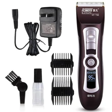 Профессиональный Машинка для стрижки волос Триммер Титан Керамика лезвие ЖК-дисплей Мощность Дисплей Перезаряжаемые Clipper для салона Резка машины