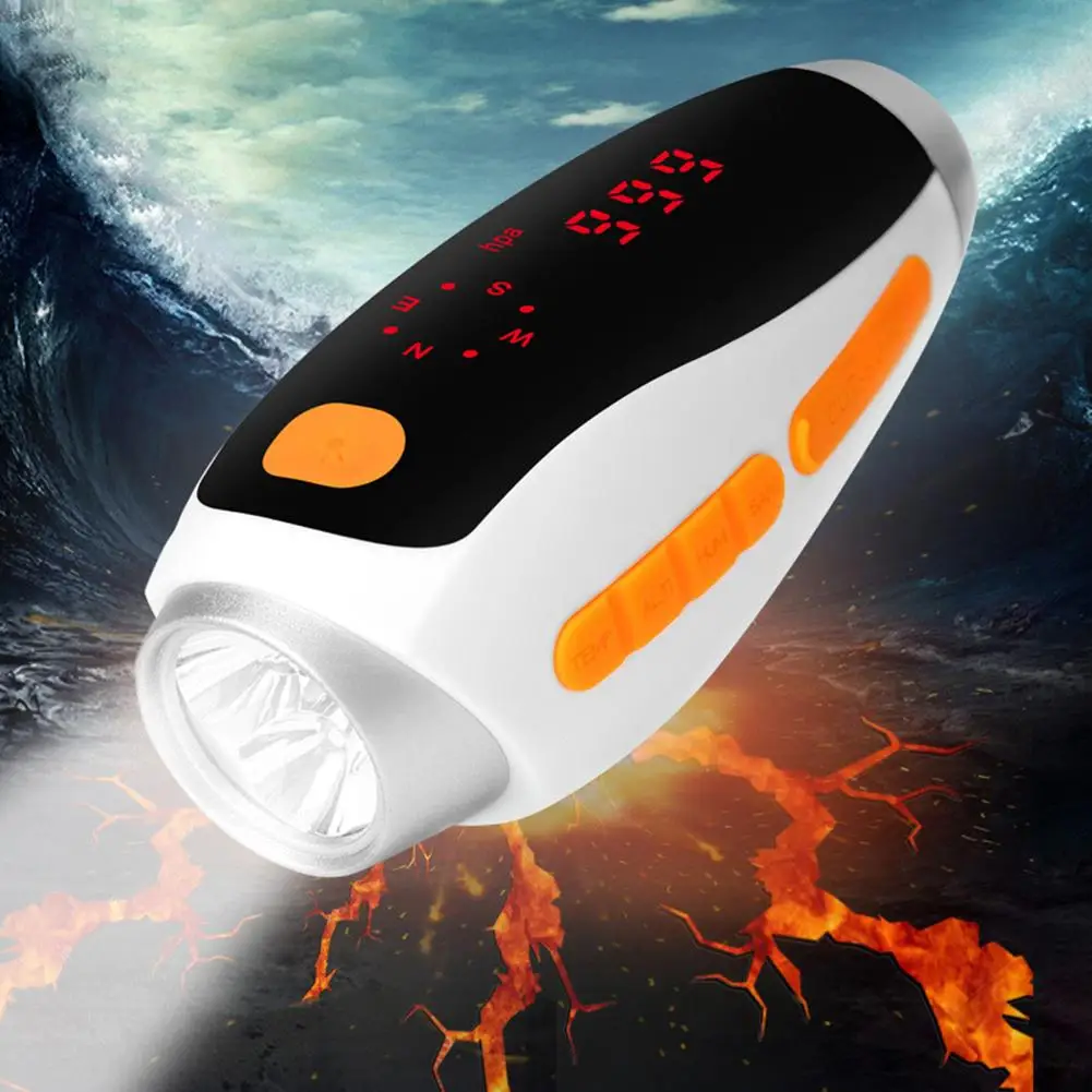 

Multi-Function Weather Monitoring Flashlight Portable Outdoor Climbing Equipment For Safety And Rescue