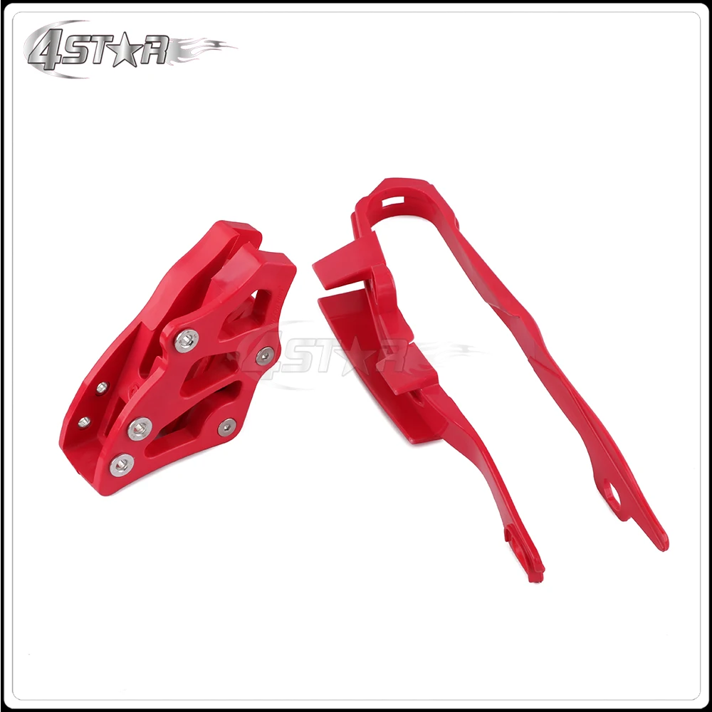 Красный слайдер цепи мотоцикла Swingarm и защитная направляющая для HONDA CR125R CR250R CRF250R