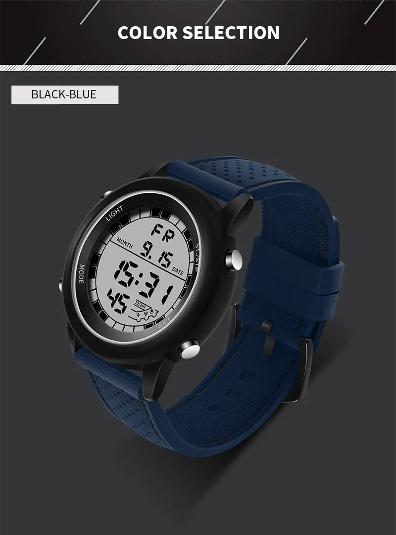 SANDA классические мужские часы s водонепроницаемые часы с обратным отсчетом Мужские Цифровые спортивные часы с хронографом Relogio Masculino