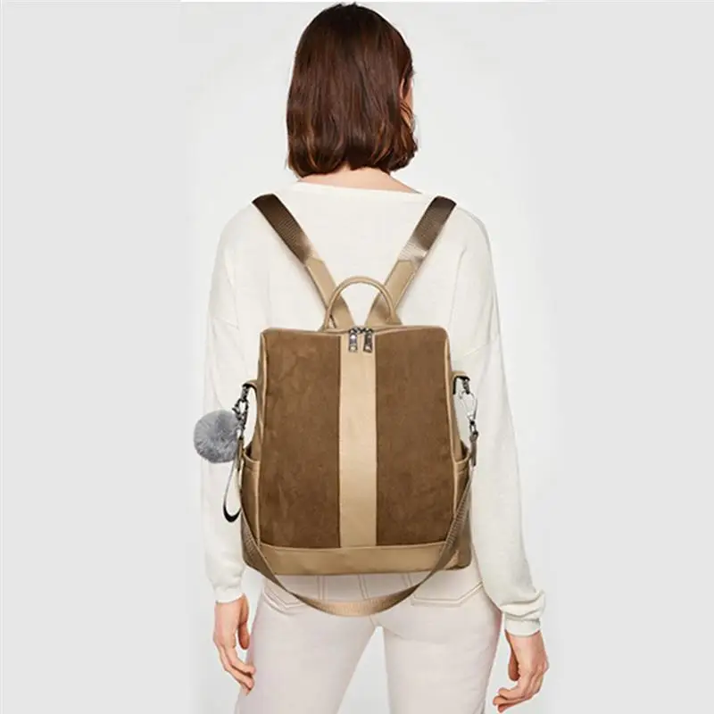 Новинка, женский рюкзак из ткани Оксфорд с защитой от воровства, вместительный школьный рюкзак с шариками для волос, рюкзаки для девочек-подростков, дорожные сумки