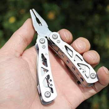 

Multi Pocket Mini Folding Plier Portable Outdoor Hand Tools Wire Cutter Screwdriver Knife Saw Survival Keychain Multifunction
