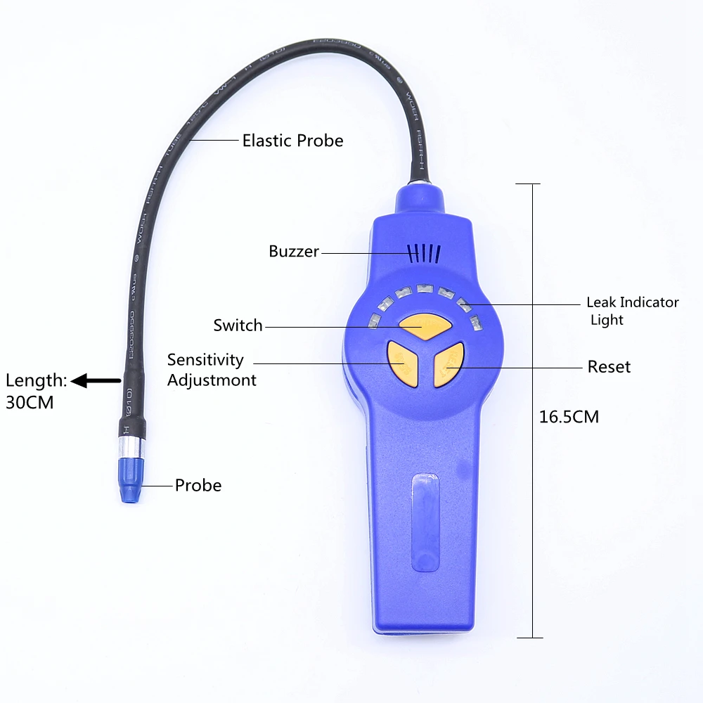 Halogen gas detector alarm Freon CFC HFC HCFC Refrigerant Gas Leak Detector Halogen gas monitor gas analyzer R134A hvac DSA-200