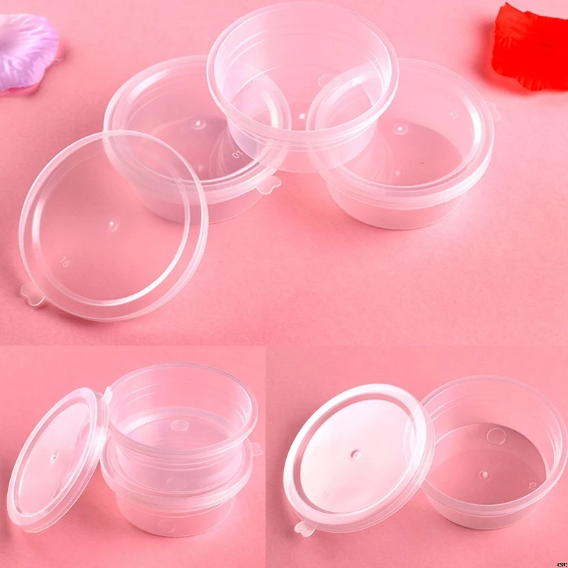

5* 60mlStorage Container Organizer Boxs For Light Clay Playdough Foam Slime Mud
