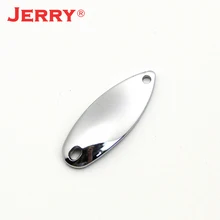 Jerry 50 pçs 2g 3.5g 5.5g duro bait miu sem pintura em branco de bronze lago área colheres truta blinkers baubles girador isca pesca