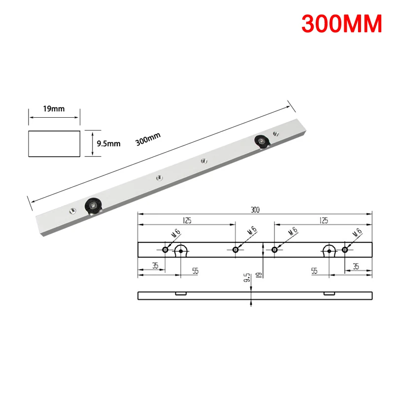 Алюминиевый сплав Miter бар рельс Выдвижной Стол пила калибровочный стержень инструмент для деревообработки JDH99