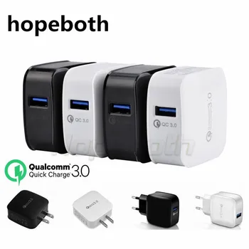 

hopeboth Fast Quick QC 3.0 Charging Rapid Adaptive charge Eu us Wall charger for iphone 7 8 Samsung s6 s7 S8 android phone