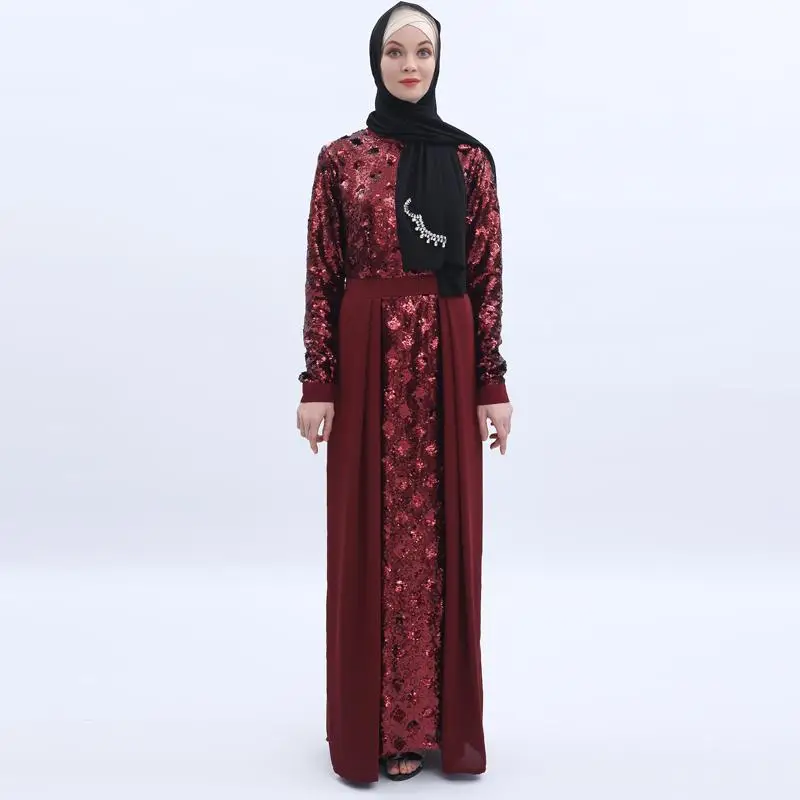 Abaya, Женское Платье макси с длинным рукавом, мусульманское, Дубай, кафтан, вечерние, арабское, средне-восточное платье, мусульманская одежда, Рамадан, мода