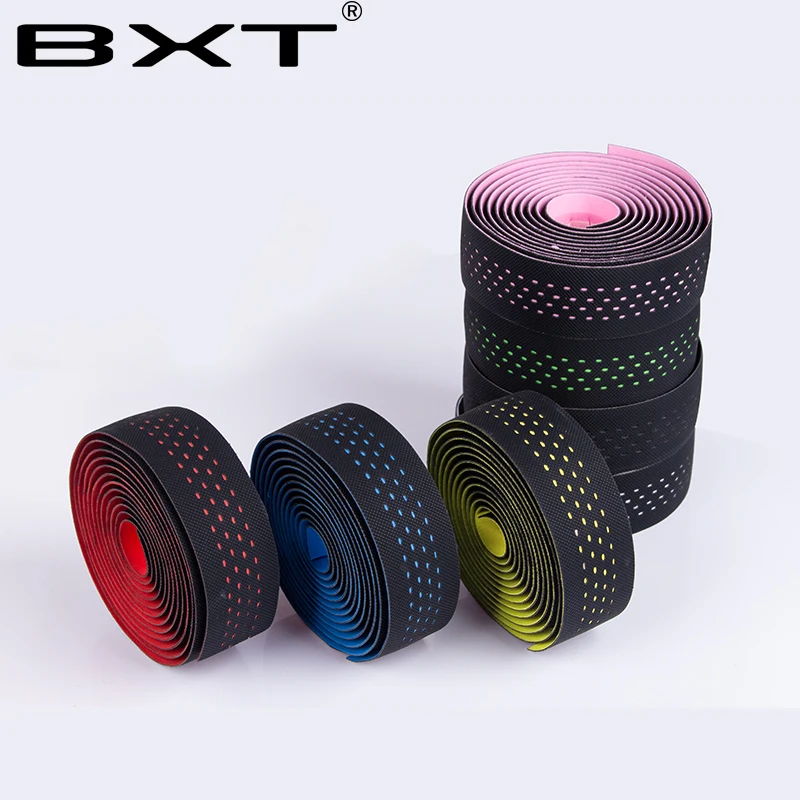 Bicycle Handlebar Tape Black Mesh Design Non-slip Waterproof Bartape Soft Eva