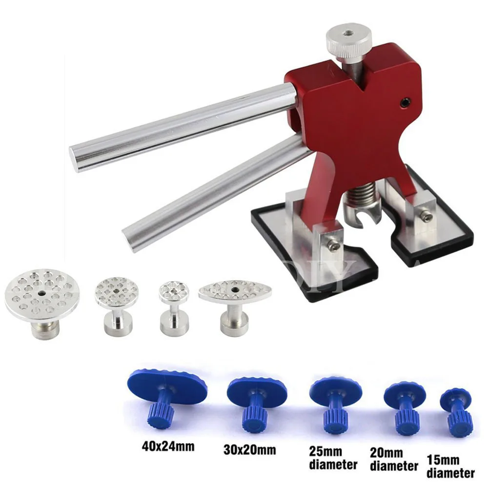  WHDZ Auto Body Dent Removal Pdr Rod Tool Kit -PDR Slide Hammer Gule Gun Dent Hammer Tap Down Handle