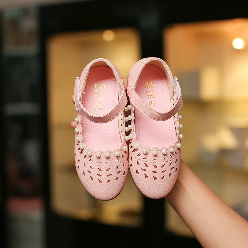 Детская обувь; обувь для маленьких девочек; модная повседневная весенняя обувь; простая однотонная обувь с перламутровым узором; босоножки принцессы